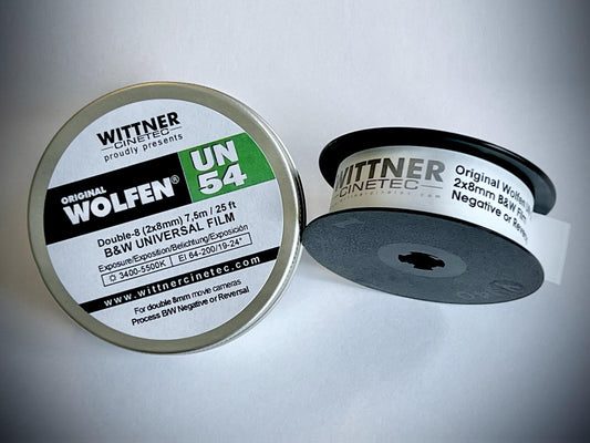 Wolfen UN54 Double-8 black and white film