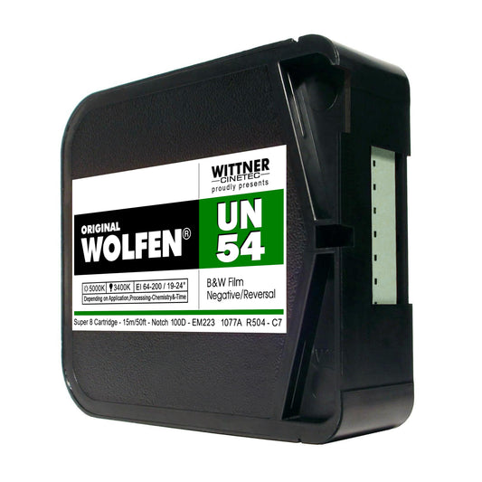 Wolfen UN54 Super 8 black and white film
