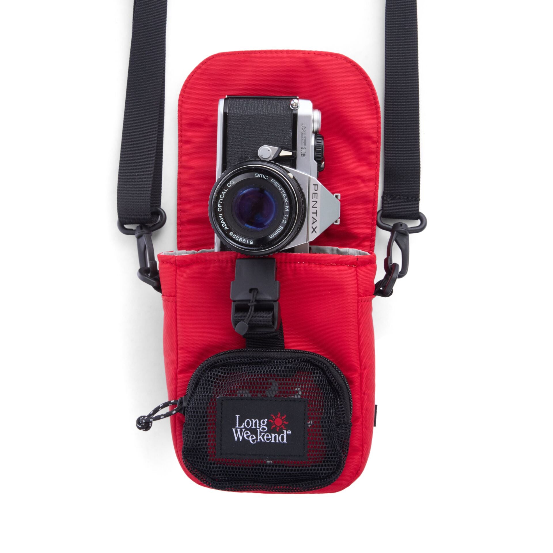 Long Weekend Crossbody Camera Pouch Red
