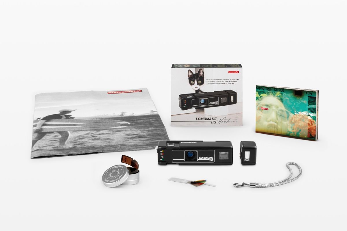 Lomomatic 110 Camera & Flash Metal Nocturne 